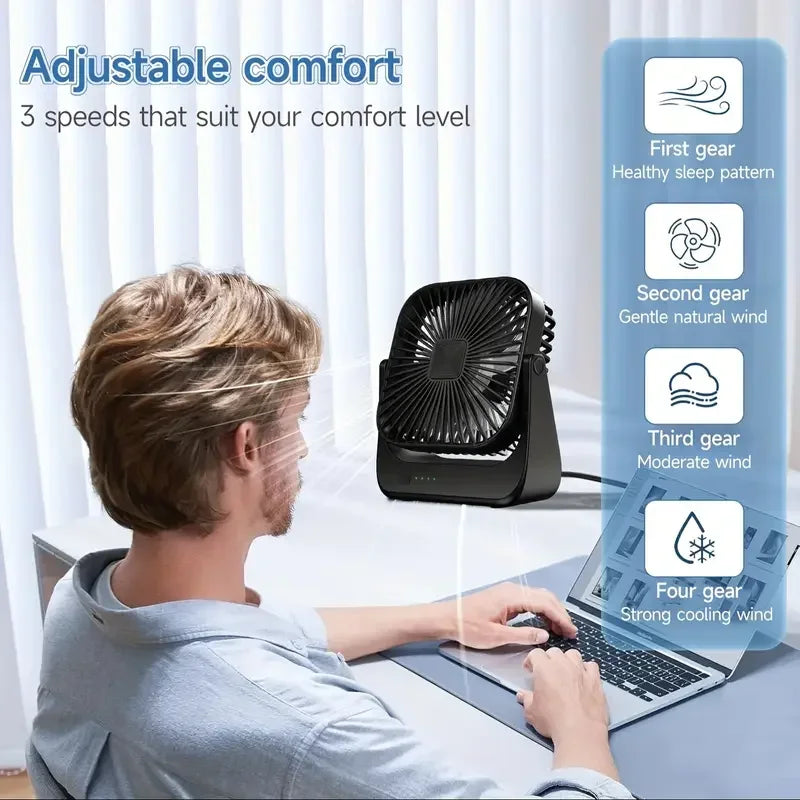 Rechargeable Portable Desk Fan