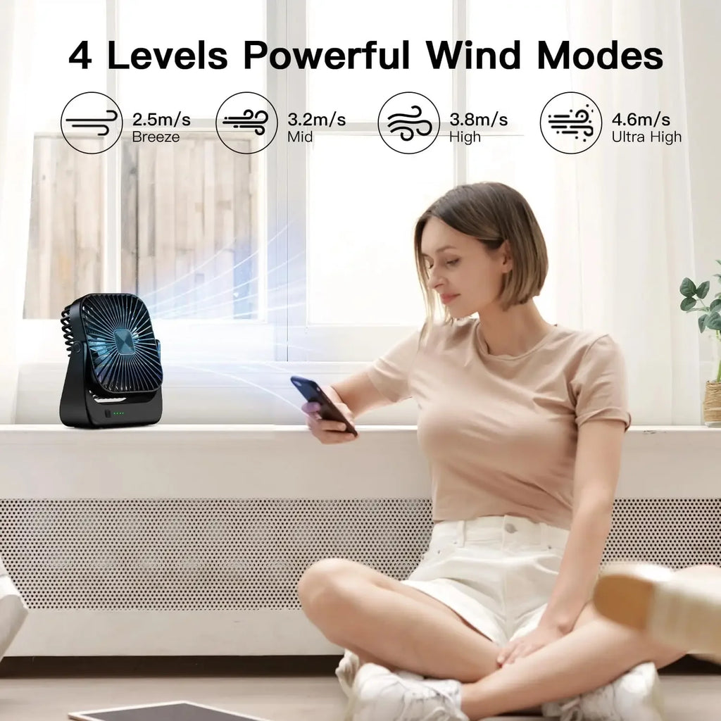 Rechargeable Portable Desk Fan